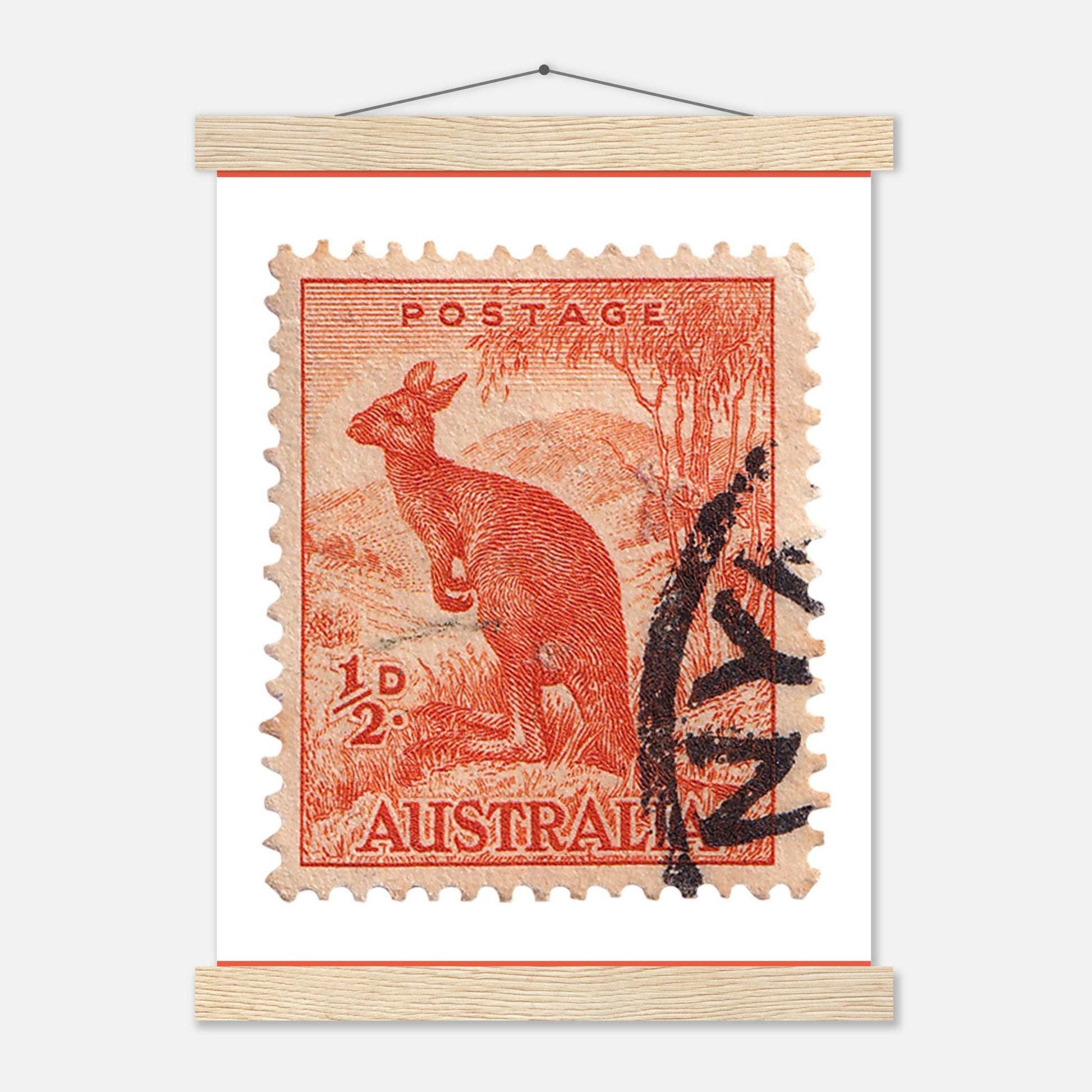 Kangaroo Australia 1937 Poster Print Material