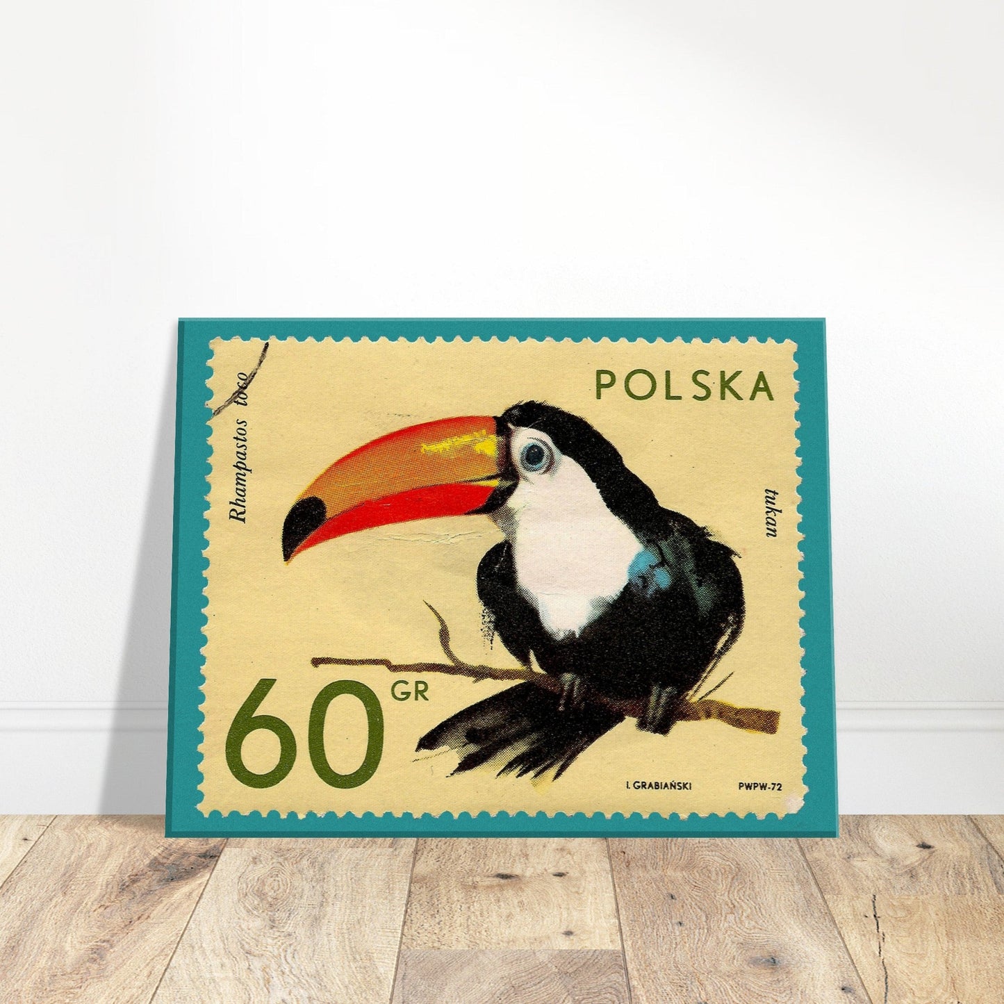 Tukan Poland 1792 Turquoise Canvas Print Print Material