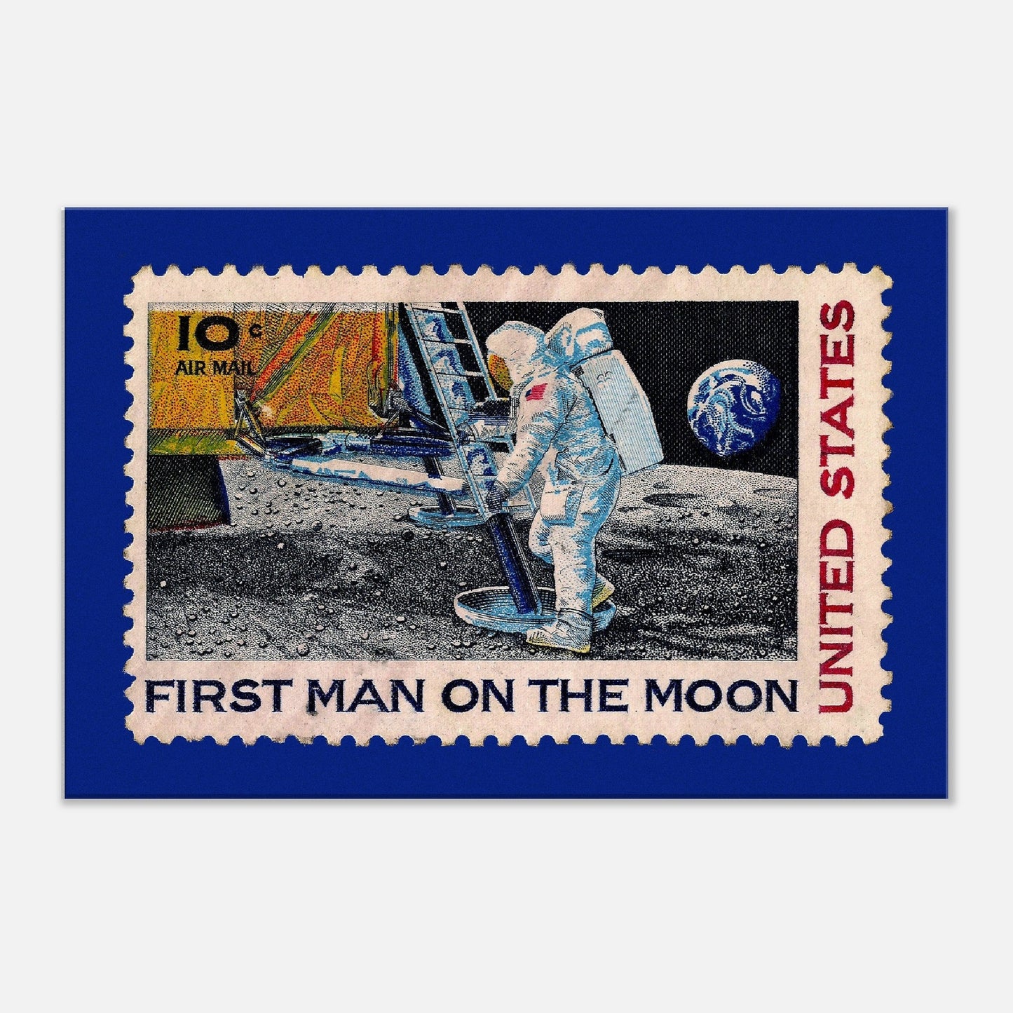 First Man On The Moon 1969 Canvas Print Material