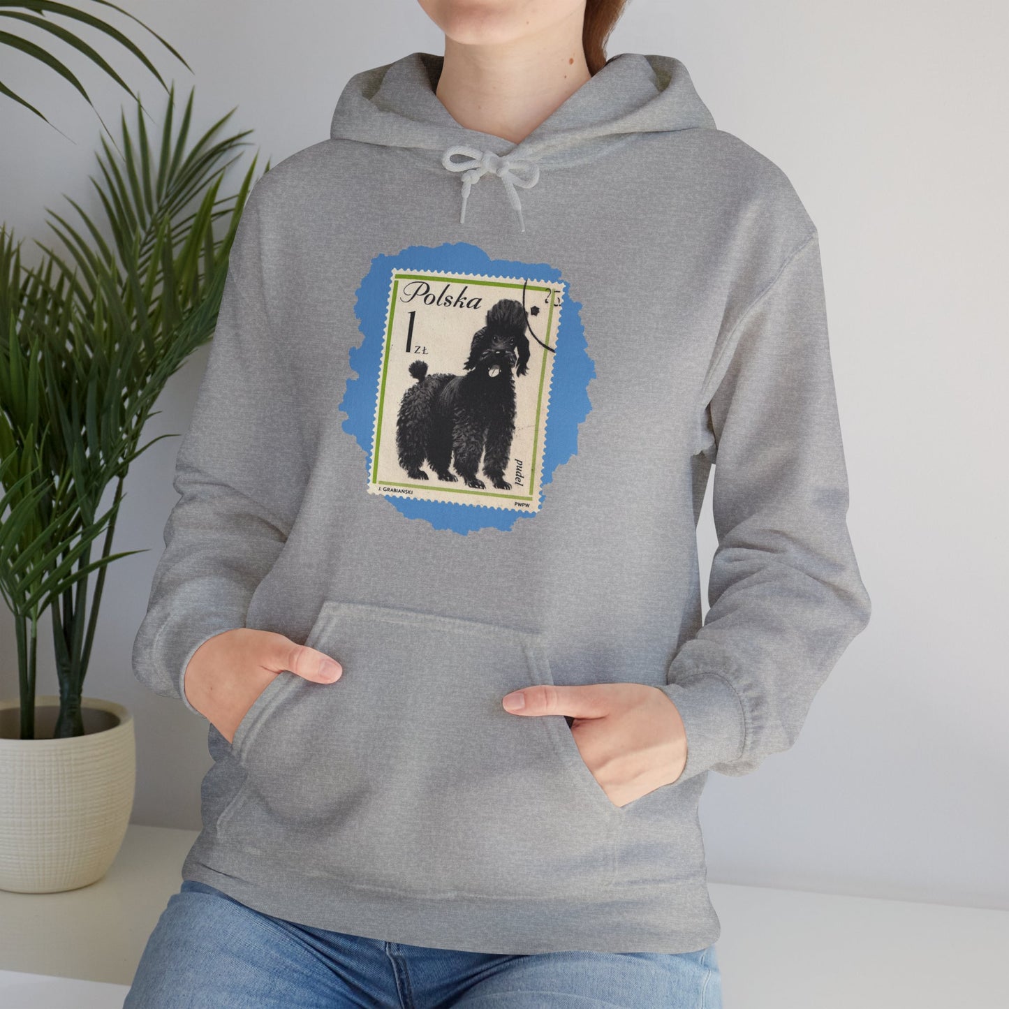 Poodle Hoodie Blue StampArt Sweatshirt