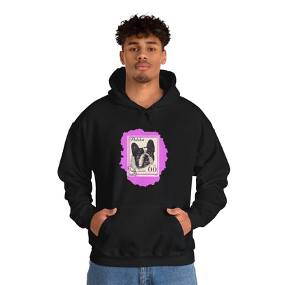 Bulldog Hoodie Pink StampArt Sweatshirt