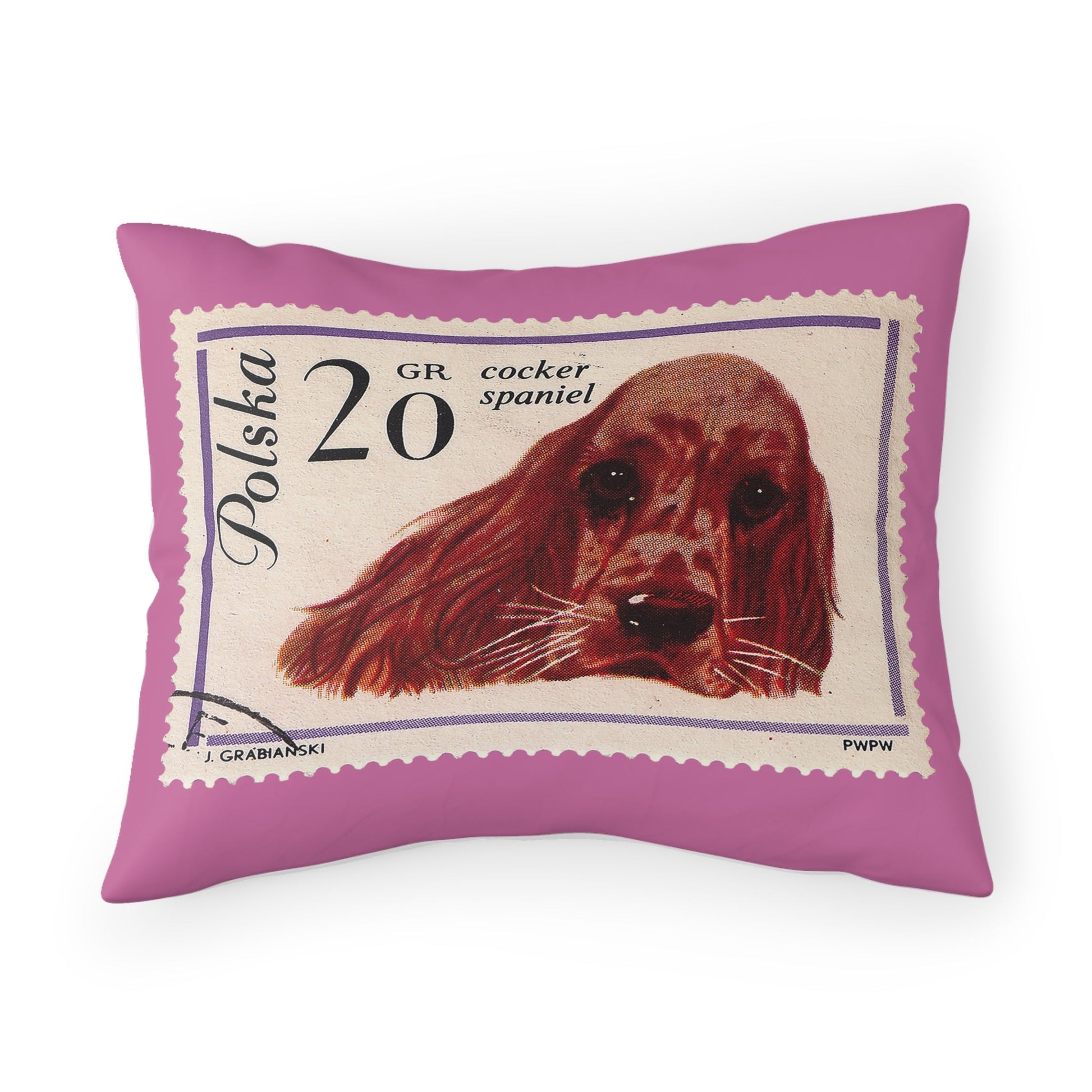 Cocker Spaniel Stampart Pink Pillow Case 26 X 20 Home Decor