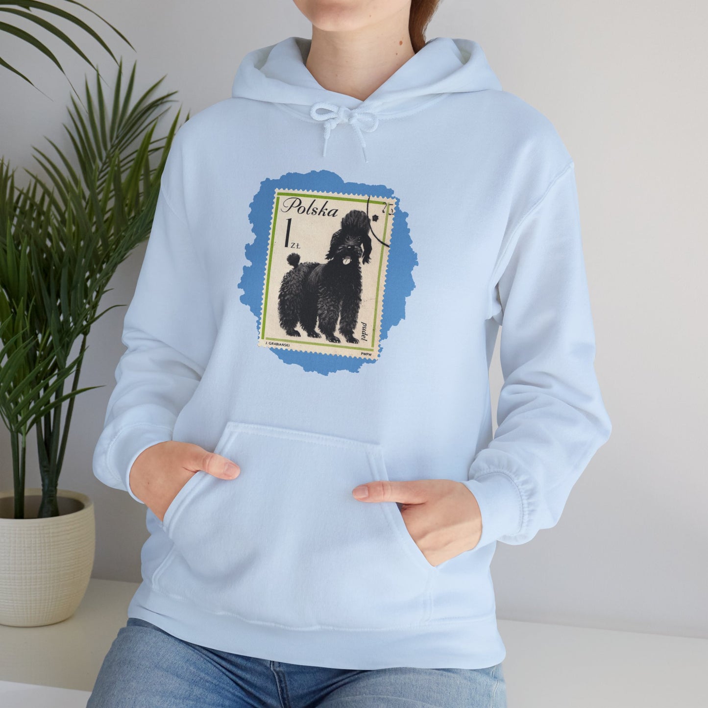 Poodle Hoodie Blue StampArt Sweatshirt