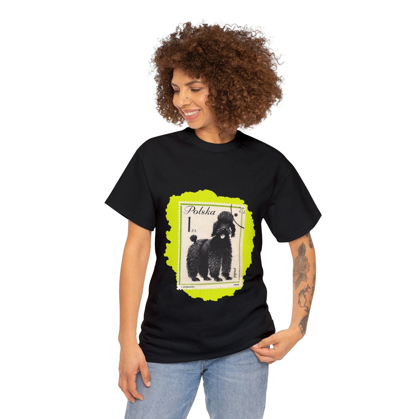 Poodle Stampart Cotton Tee T-Shirt