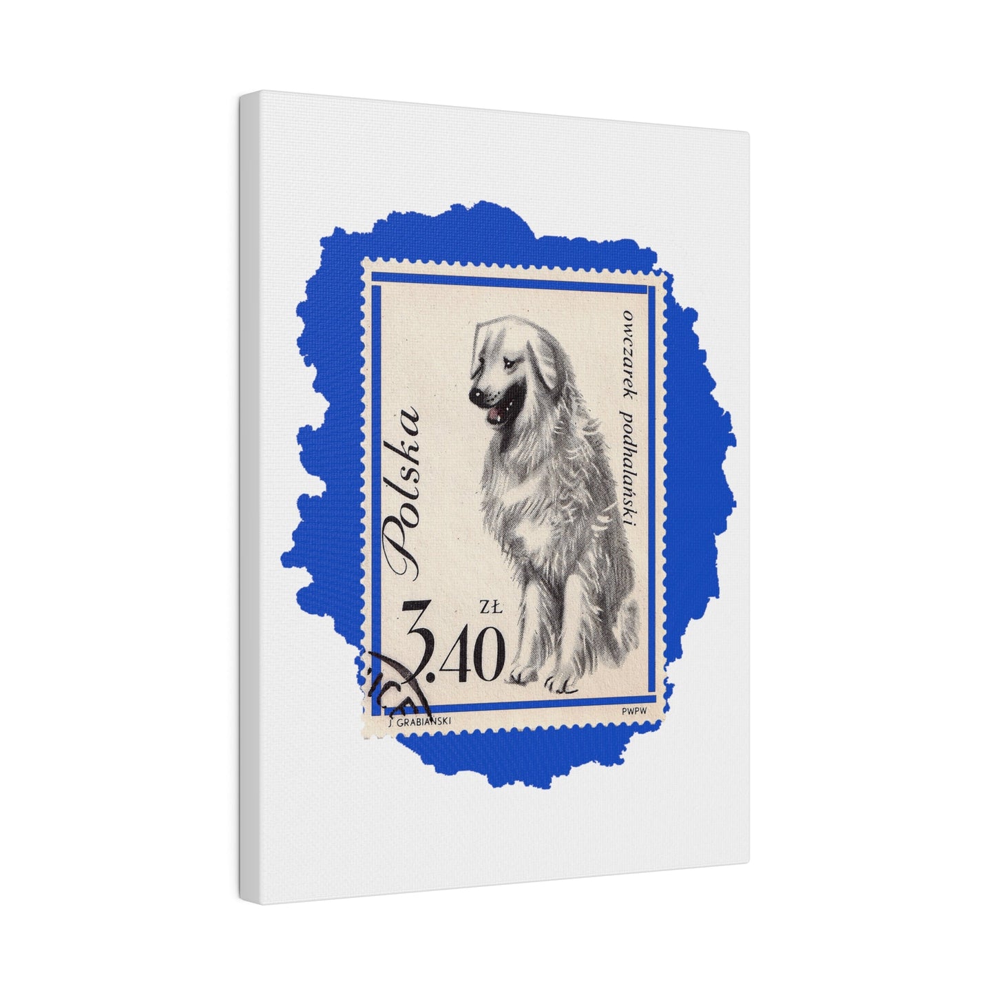 Sheepdog Matte Canvas 9 X 12 (Vertical) / 0.75