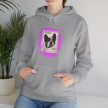 Bulldog Hoodie Pink StampArt Sweatshirt