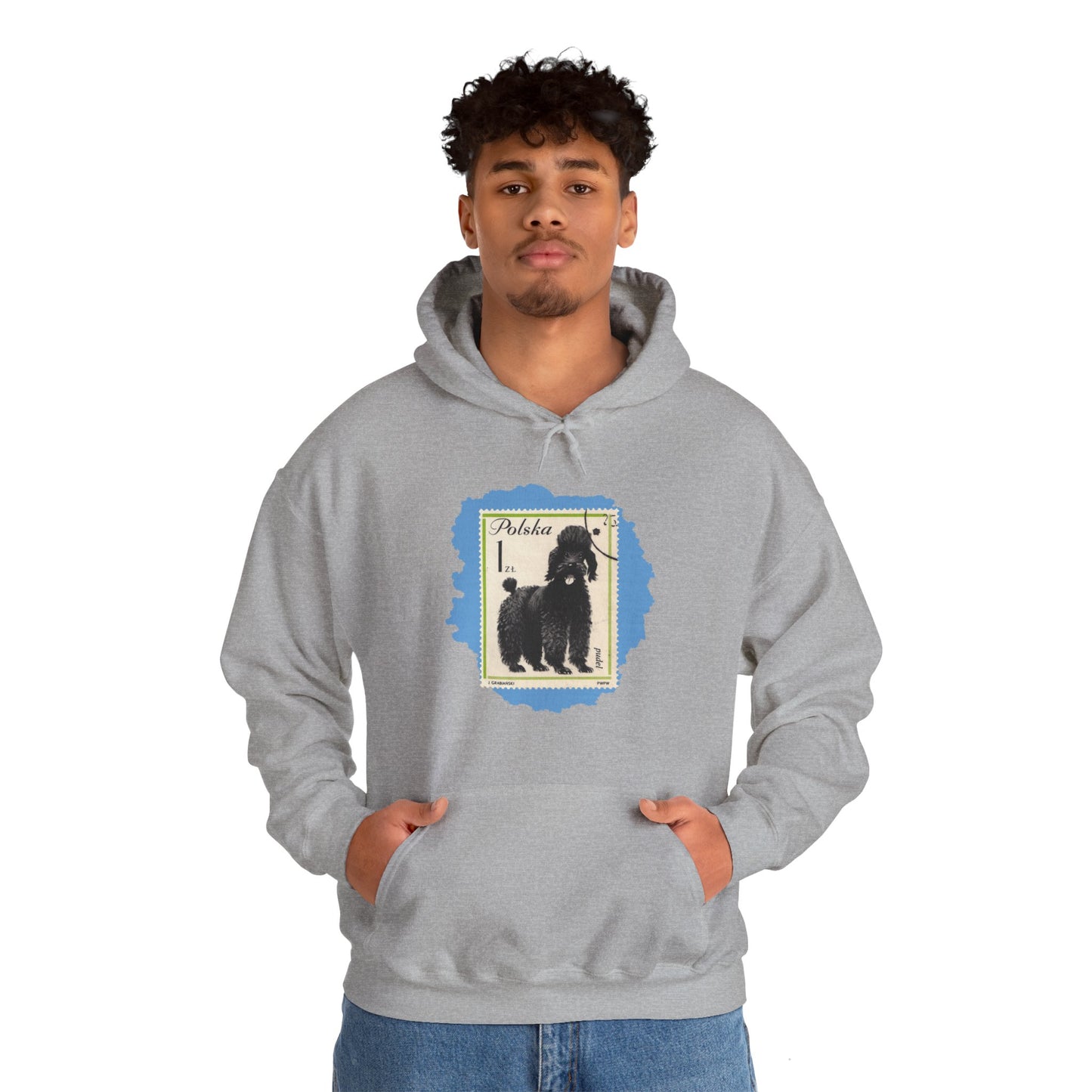 Poodle Hoodie Blue StampArt Sweatshirt