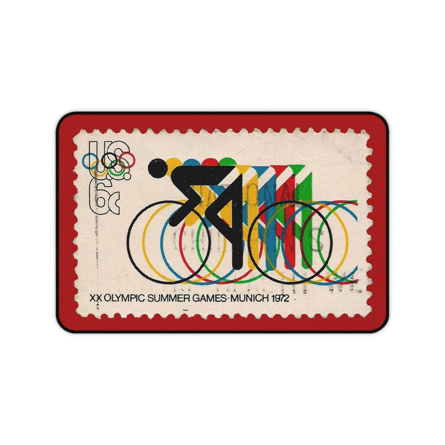 Bike Riders Us Olympics 1972 Red Mousepad Home Decor