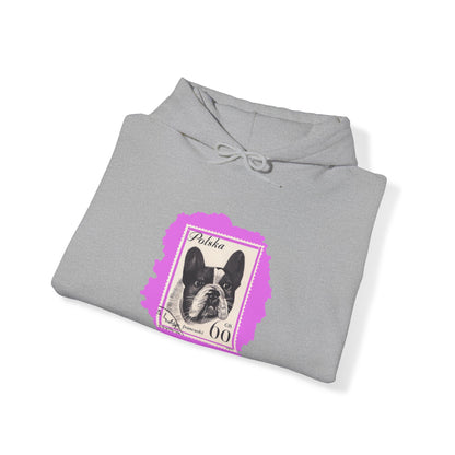 Bulldog Hoodie Pink StampArt Sweatshirt