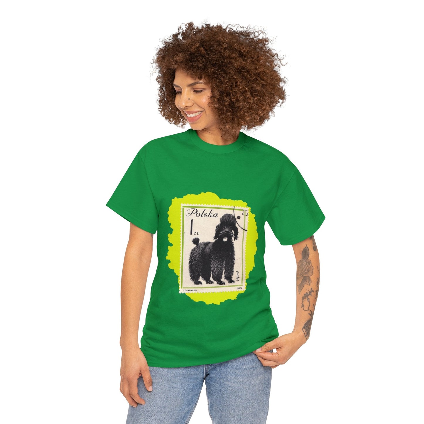 Poodle Stampart Cotton Tee T-Shirt