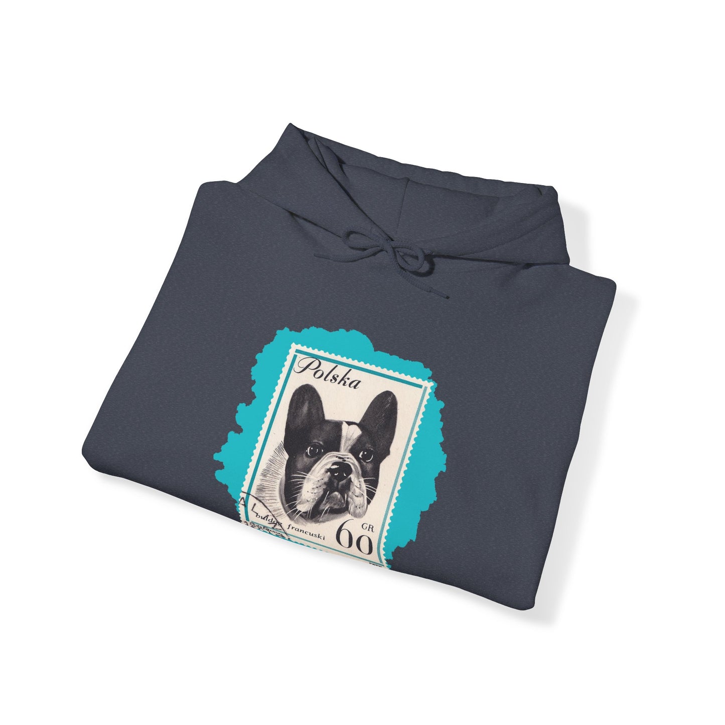 Bulldog Hoodie Blue StampArt Sweatshirt