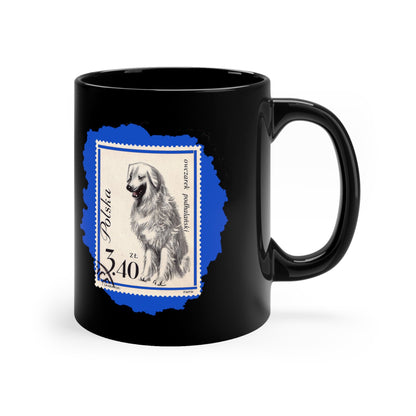 Tatra Shepherd Dog Stampart Black Coffee Mug