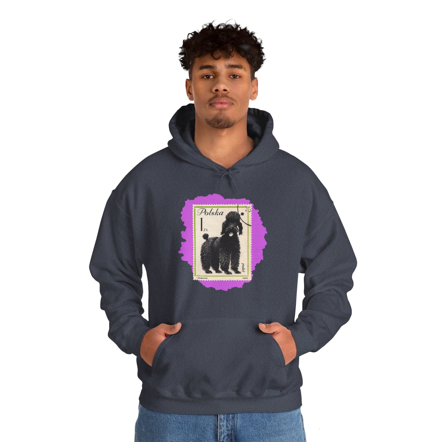 Poodle Hoodie Pink StampArt Sweatshirt