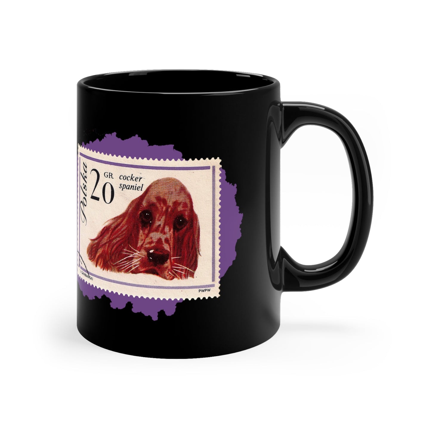 Cocker Spaniel Stampart Black Coffee Mug