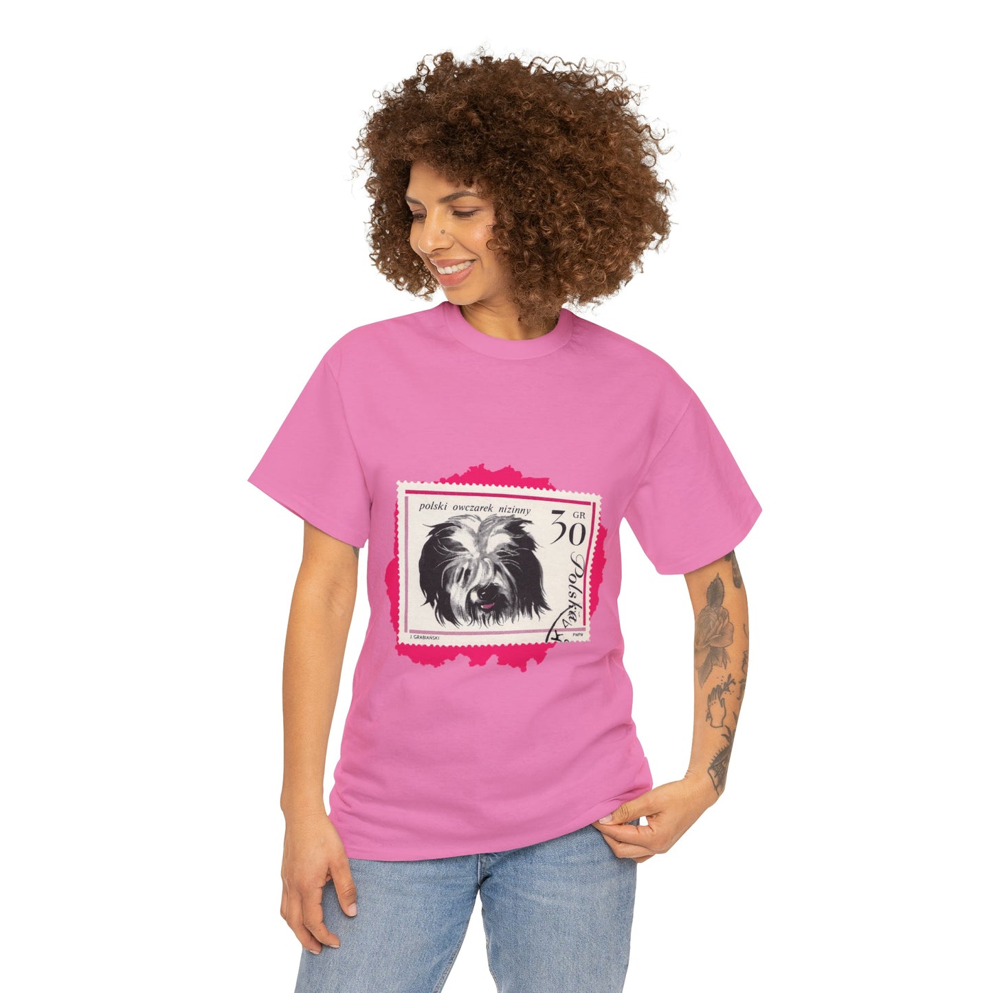 Sheepdog Stampart Cotton Tee Azalea / S T-Shirt