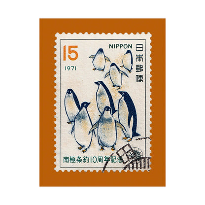 Penguins Japan 1971 Orange Poster