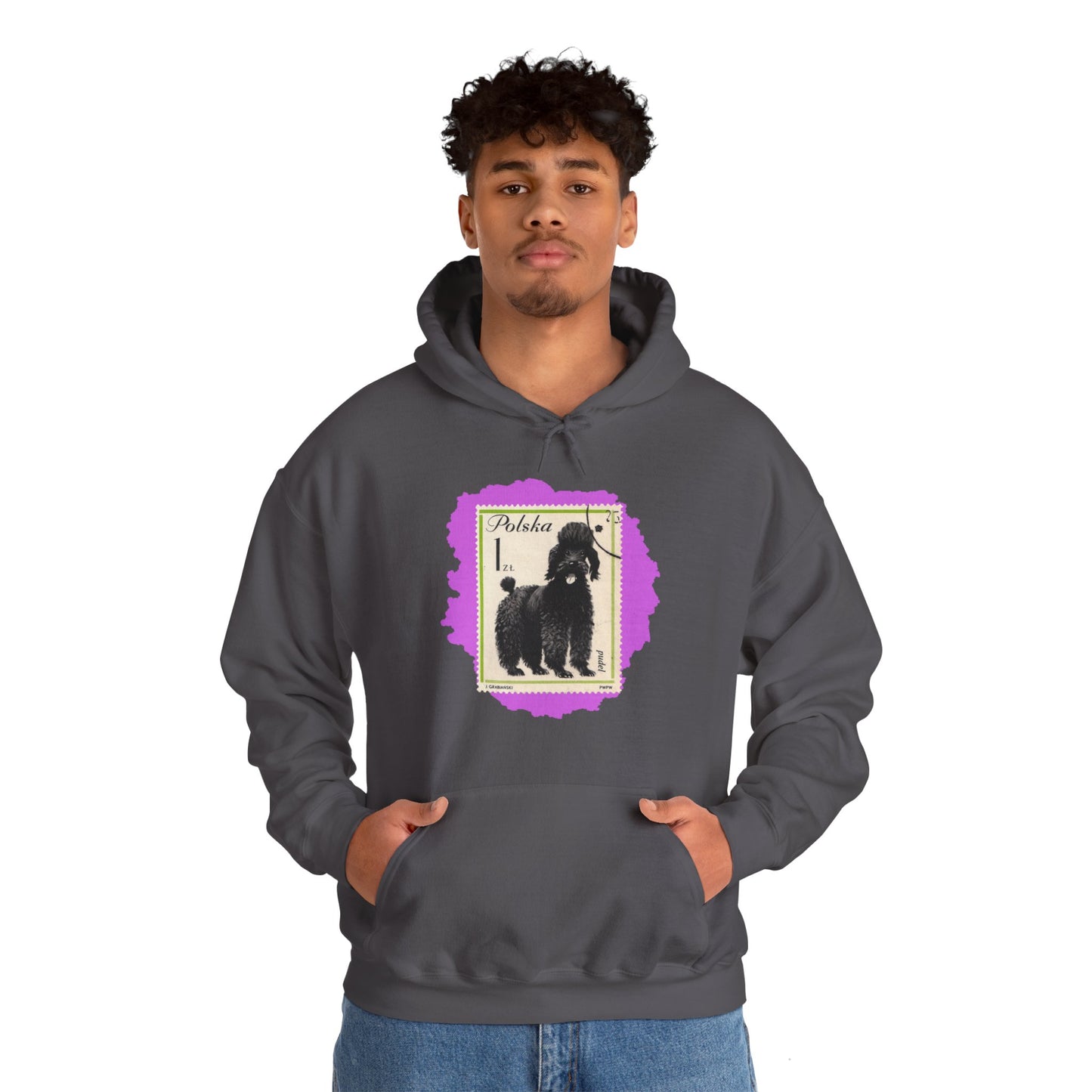 Poodle Hoodie Pink StampArt Sweatshirt