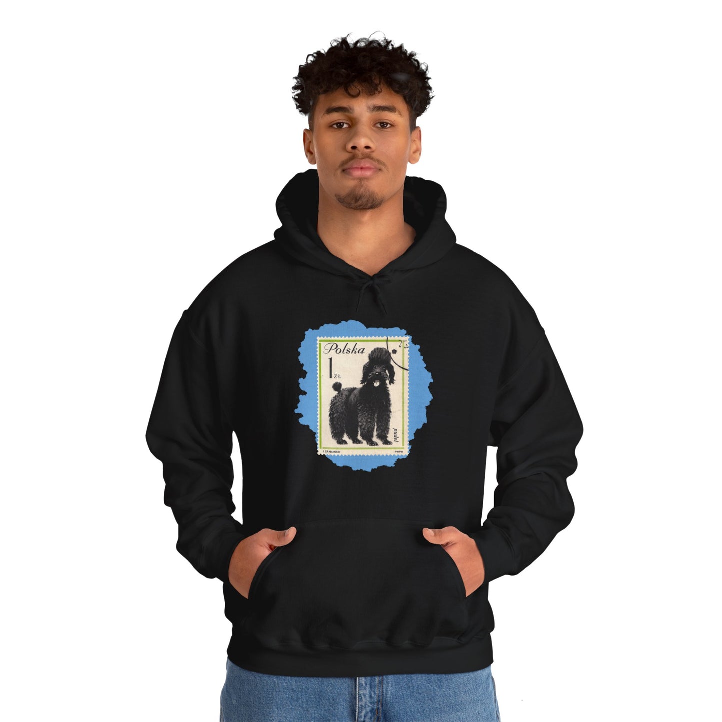 Poodle Hoodie Blue StampArt Sweatshirt