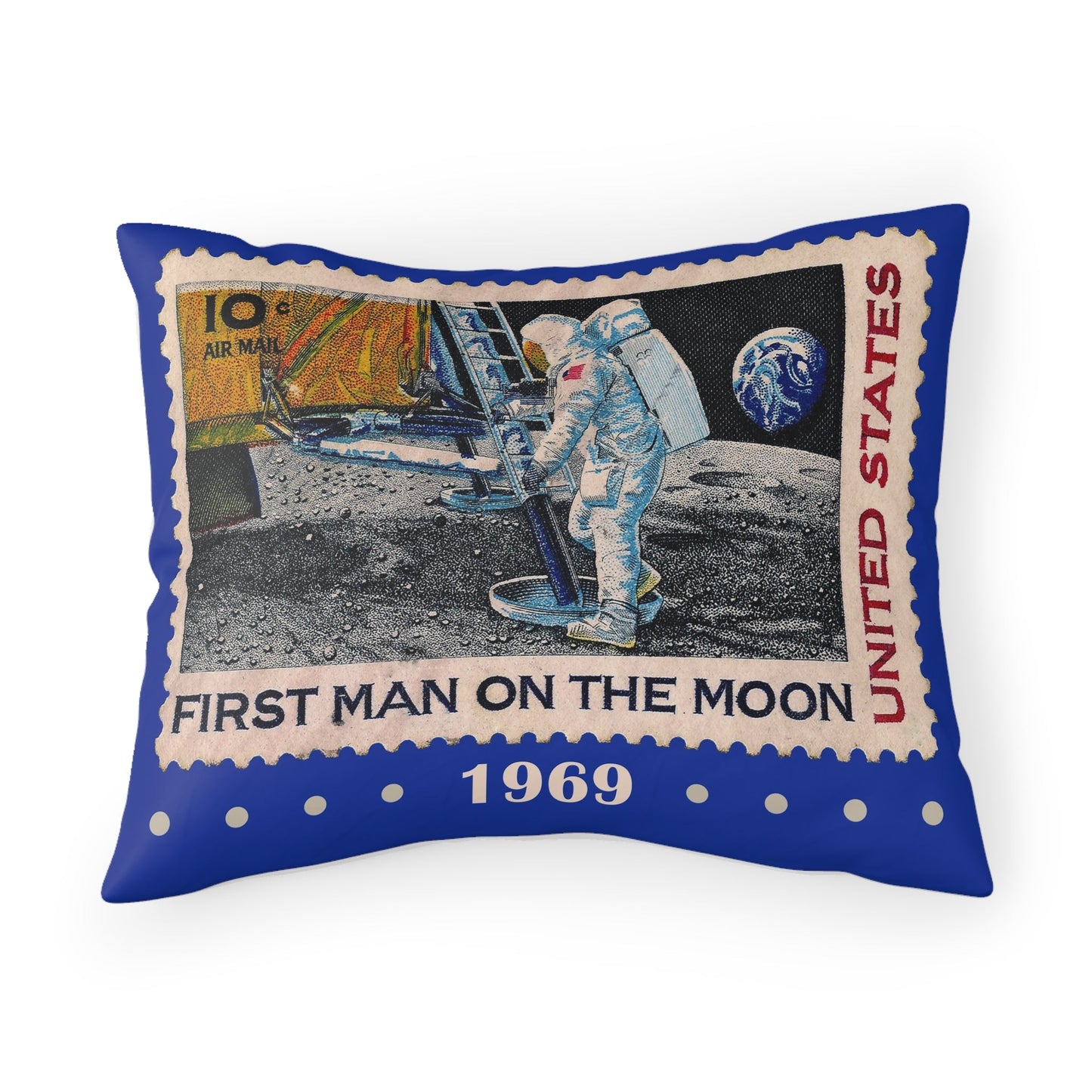 First Man On The Moon 1969 Pillow Case 26 X 20 Home Decor