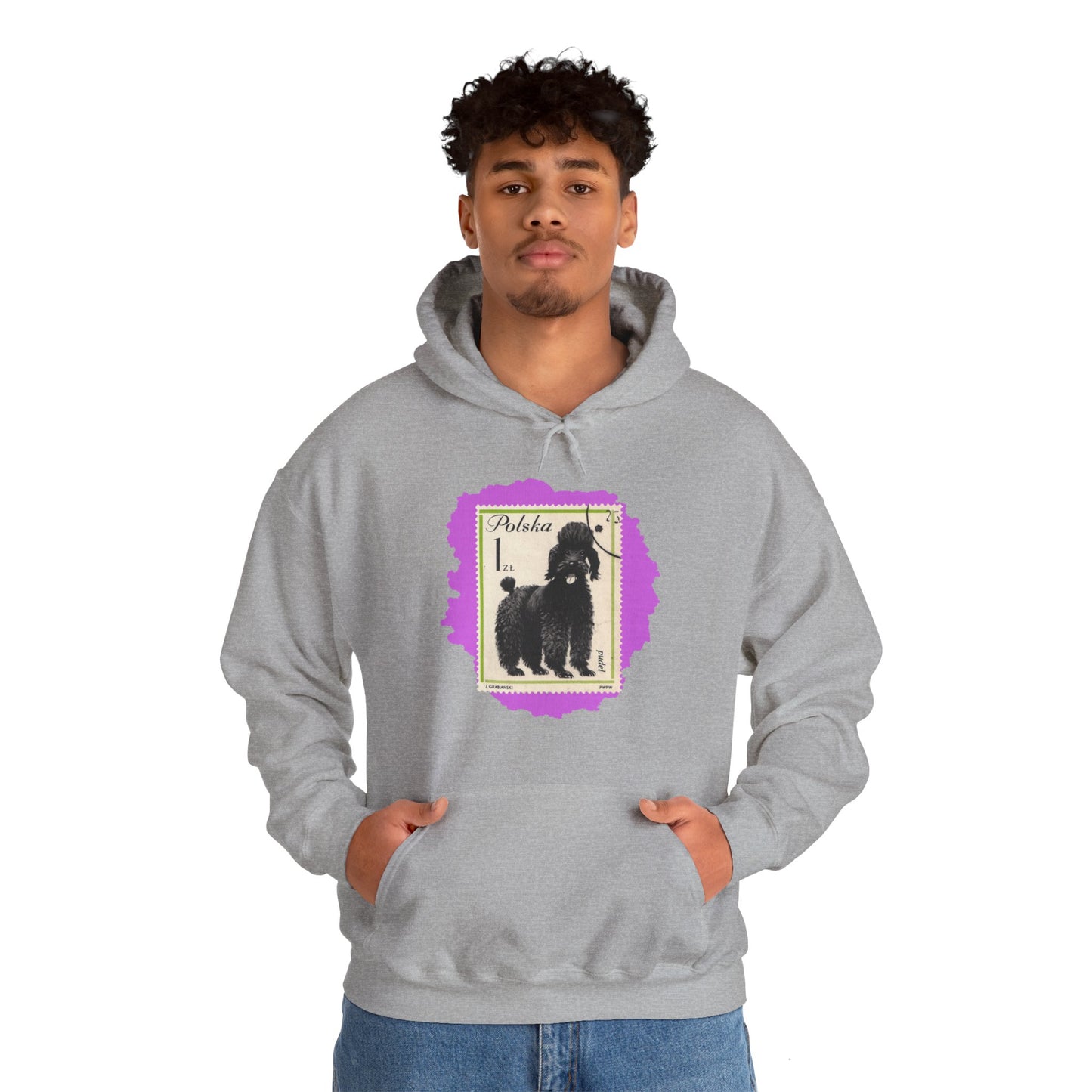 Poodle Hoodie Pink StampArt Sweatshirt