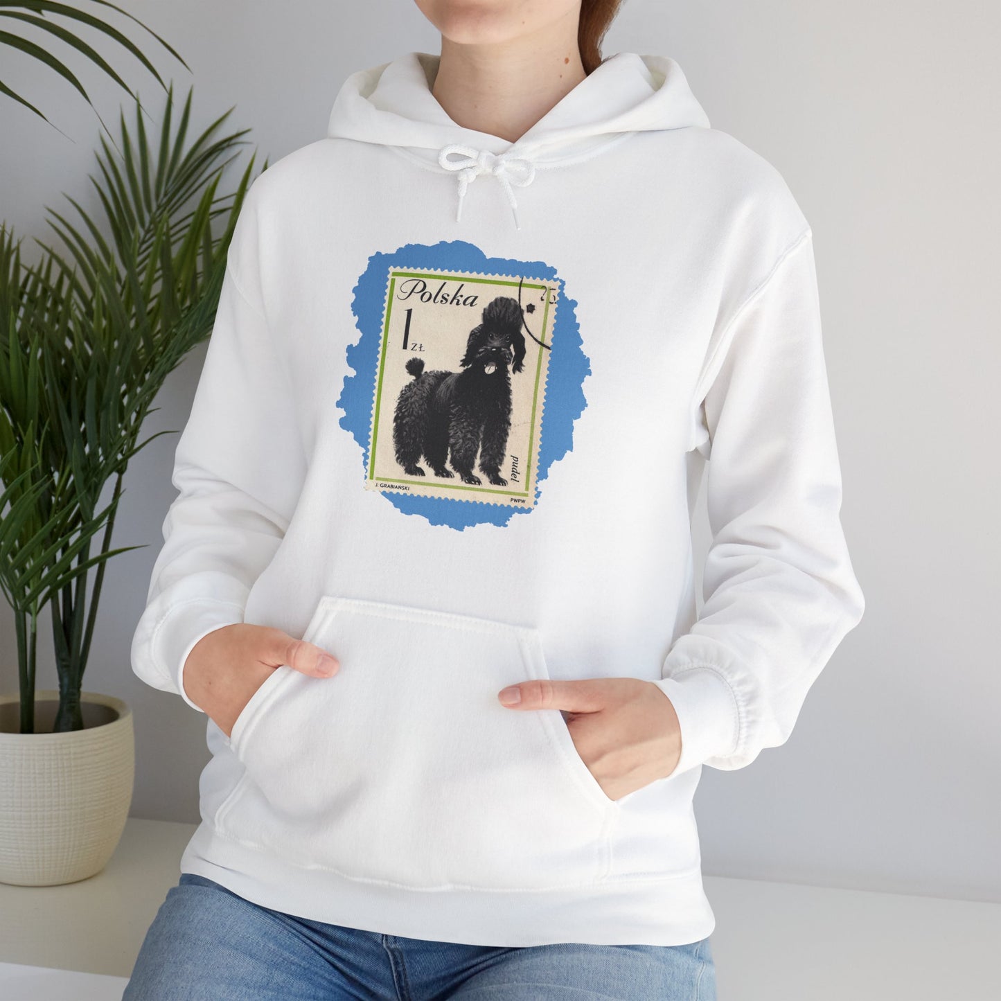 Poodle Hoodie Blue StampArt Sweatshirt