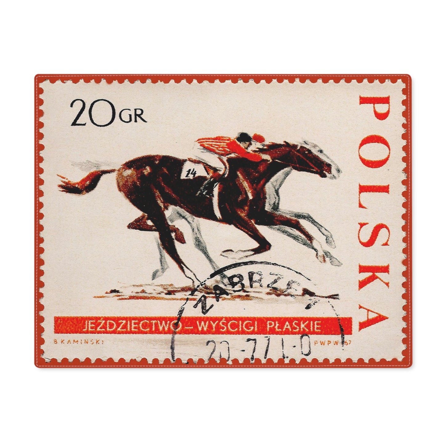 Horse Riding Poland 1967 Placemat Home Decor