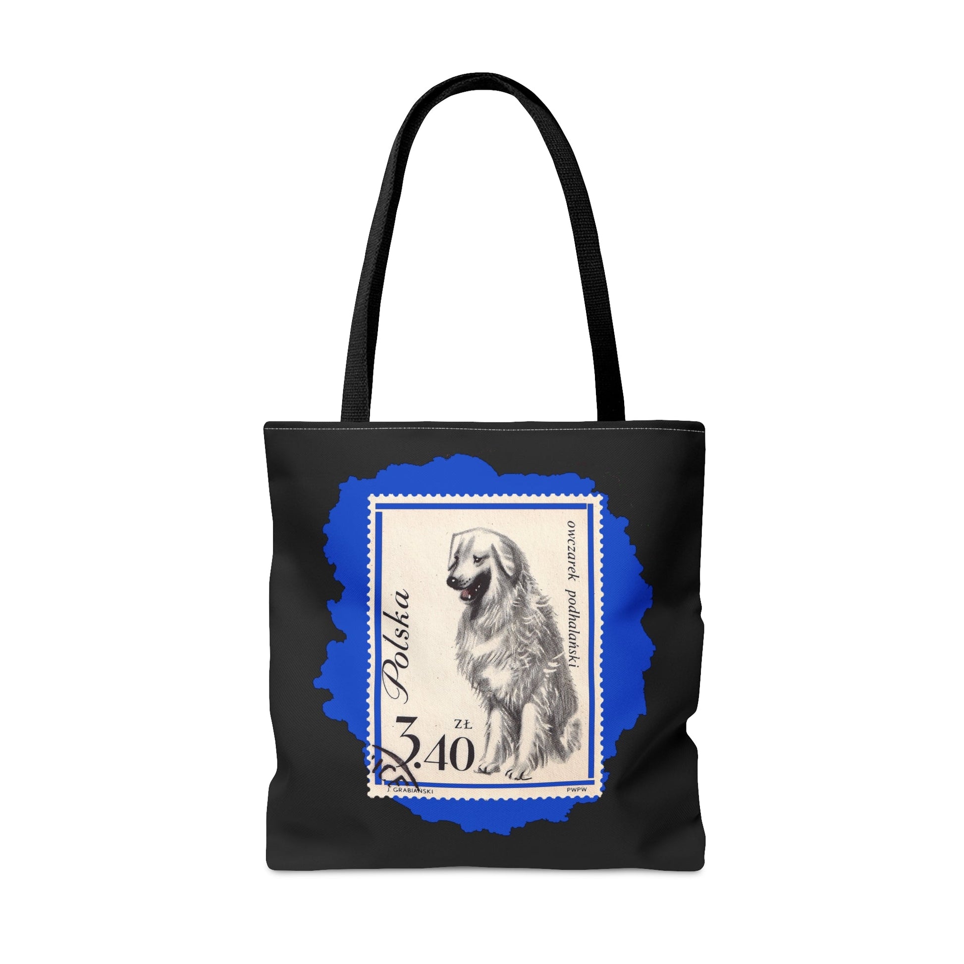 Shepherd Dog Stampart Black Tote Bag Bags