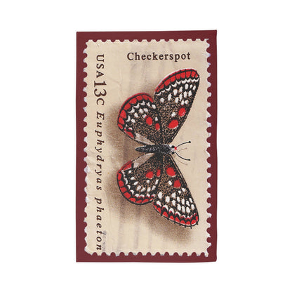 Checkerspot Butterfly 1977 Area Rug Home Decor