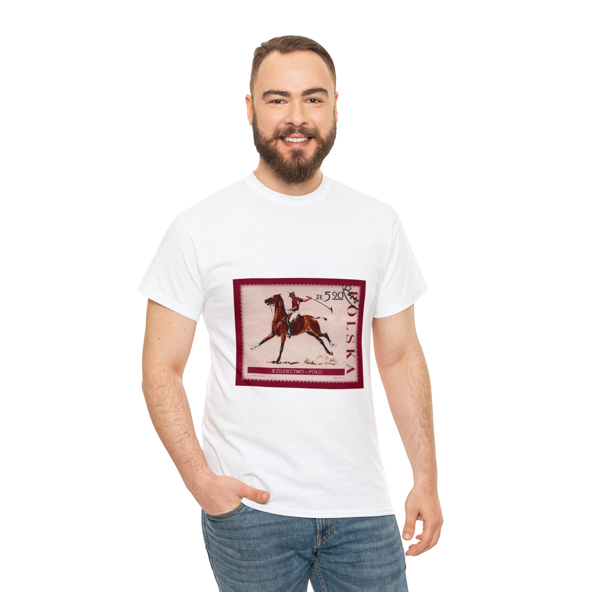 Horse Riding Stampart Cotton Tee White / S T-Shirt