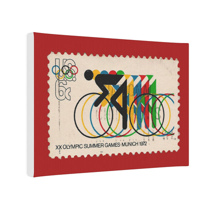 Bike Riders Us Olympics 1972 Red Canvas Photo Tile