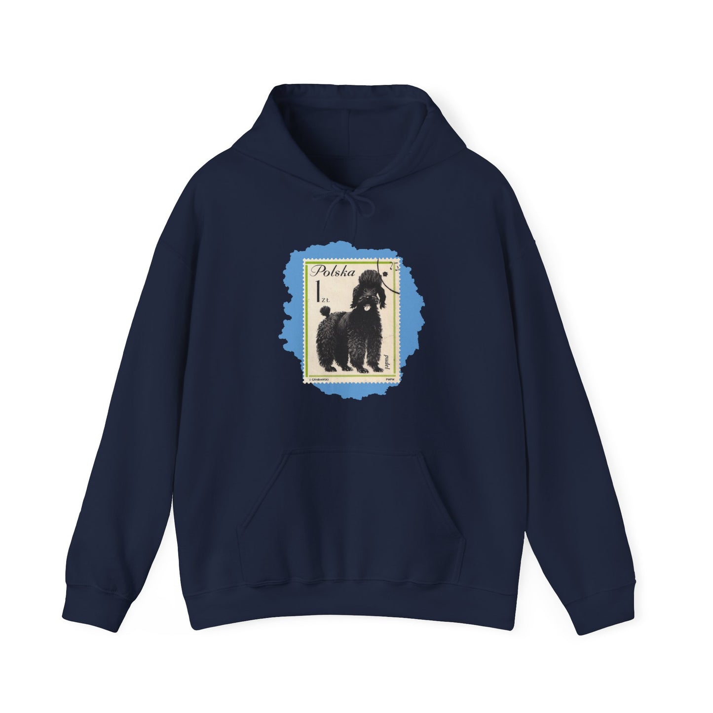 Poodle Hoodie Blue StampArt Sweatshirt