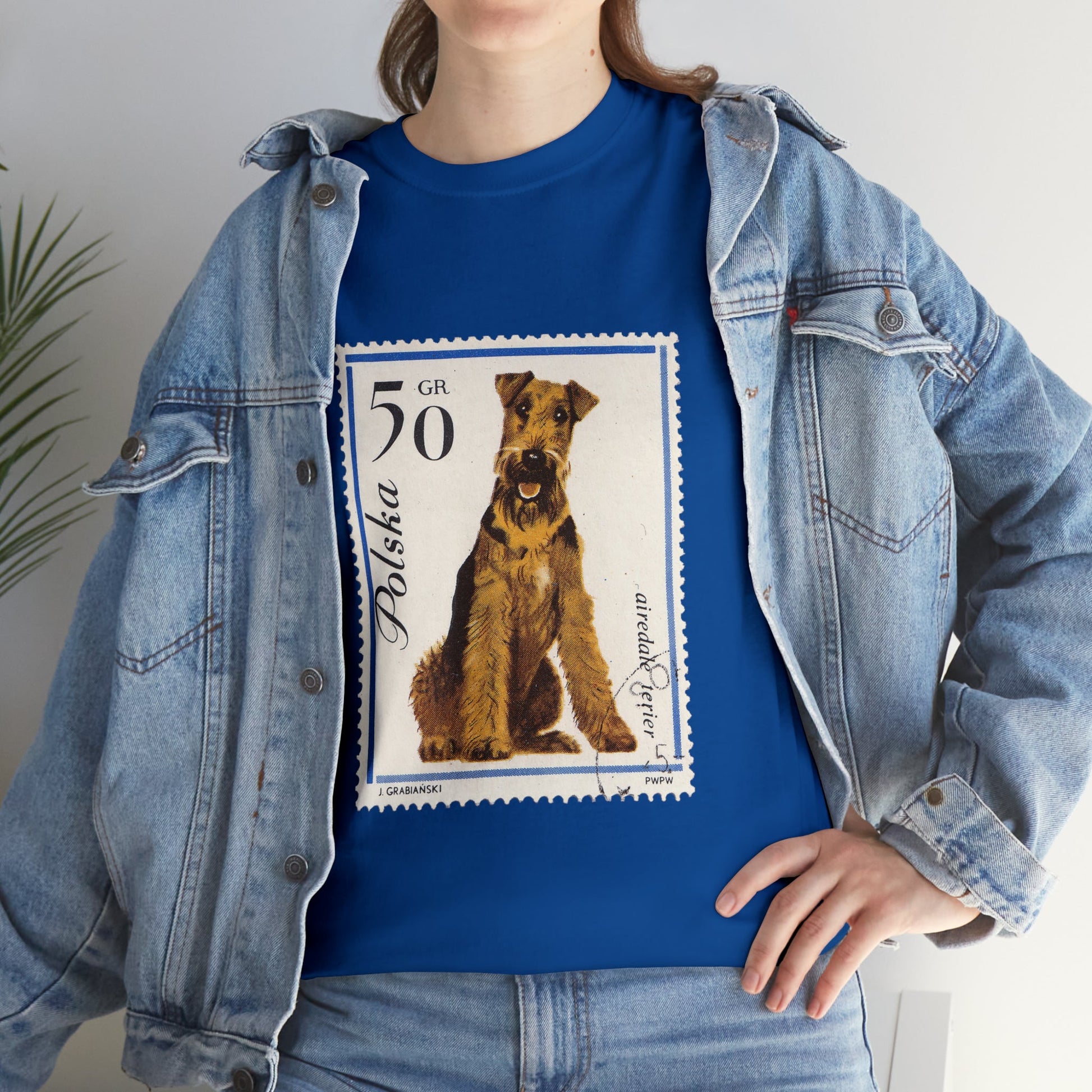 Terrier Stampart Cotton Tee Royal / S T-Shirt