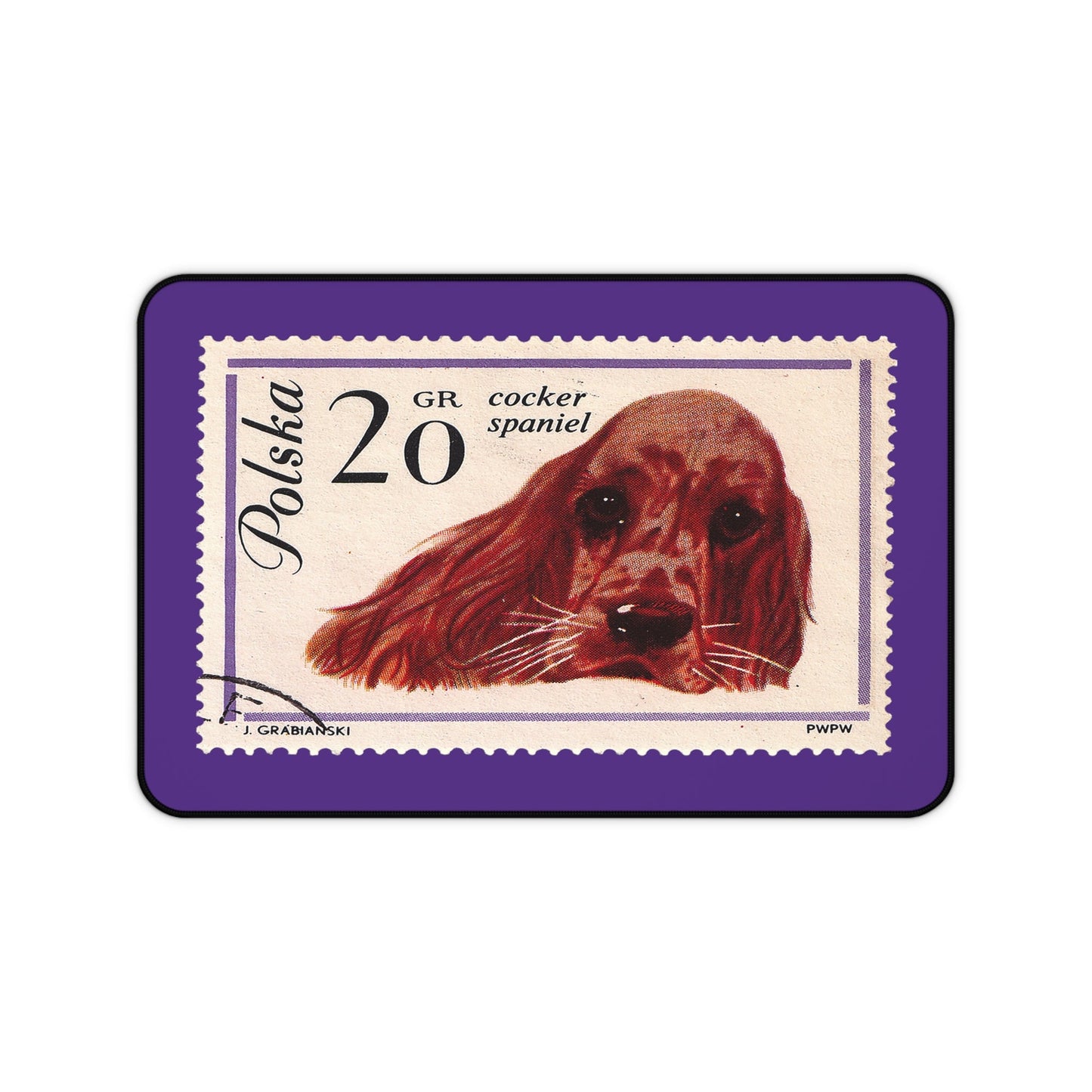 Coker Spaniel Purple Mousepad Home Decor