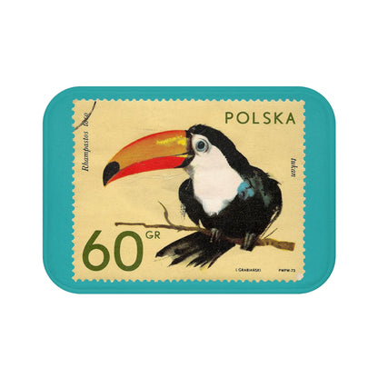 Tukan Poland 1972 Turquoise Bath Mat Home Decor