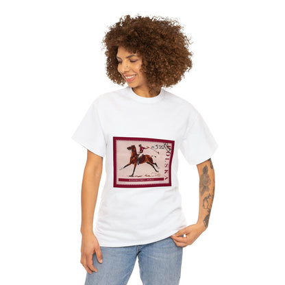 Horse Riding Stampart Cotton Tee T-Shirt