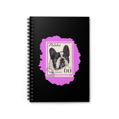 Pink French Bulldog Spiral Notebook One Size Paper Products