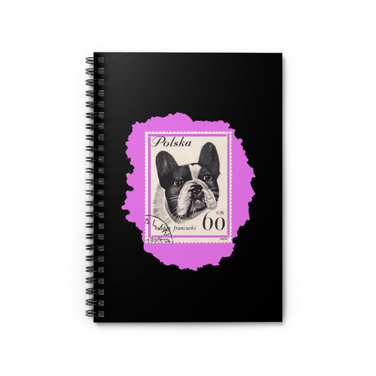 Pink French Bulldog Spiral Notebook One Size Paper Products