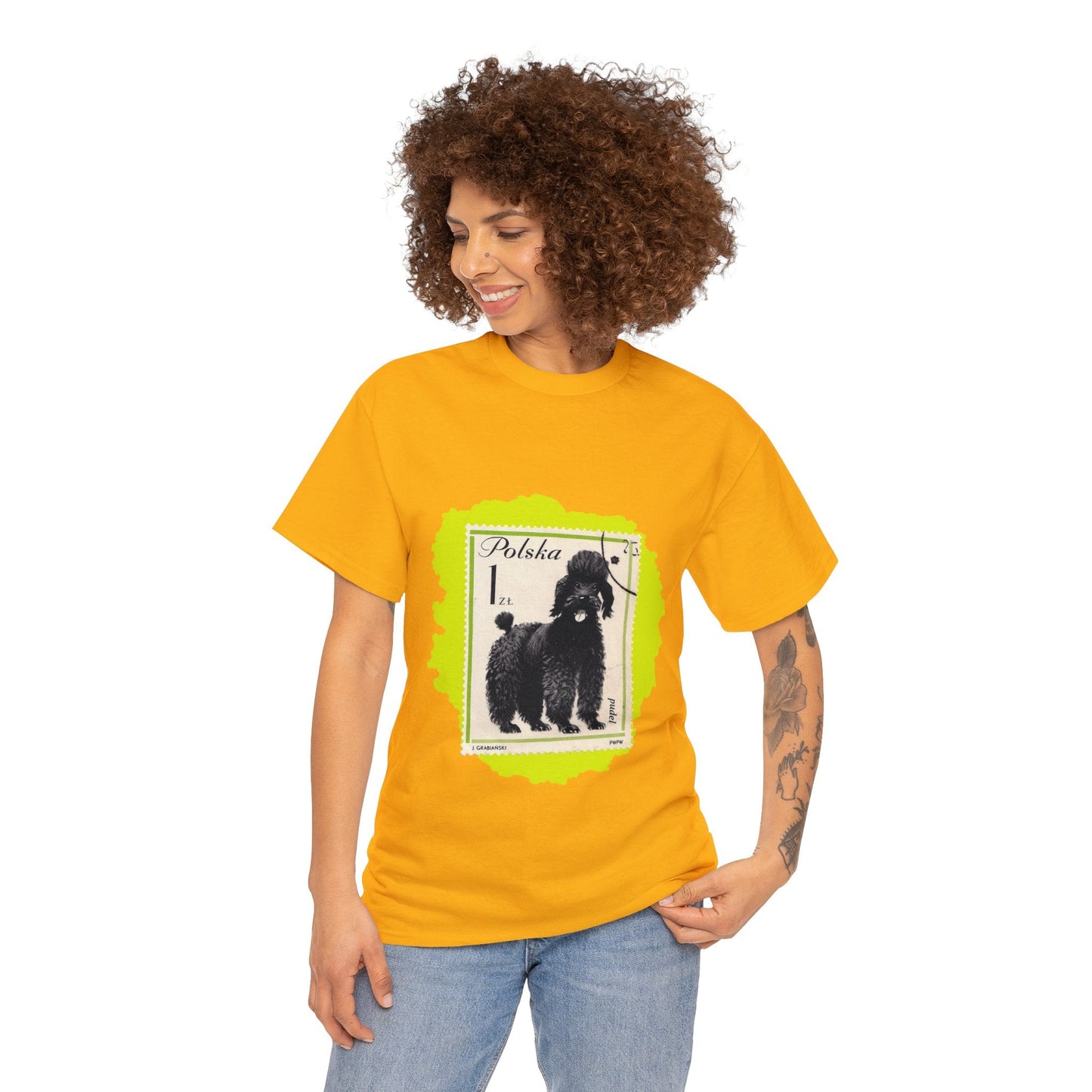 Poodle Stampart Cotton Tee T-Shirt