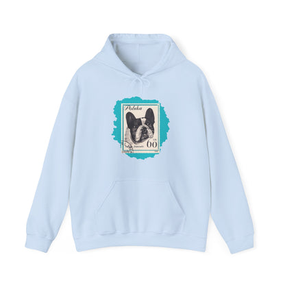 Bulldog Hoodie Blue StampArt Sweatshirt