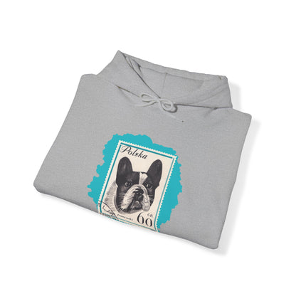 Bulldog Hoodie Blue StampArt Sweatshirt