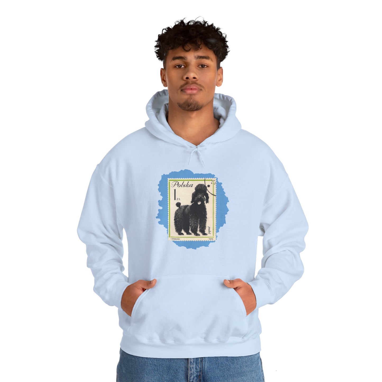 Poodle Hoodie Blue StampArt Sweatshirt