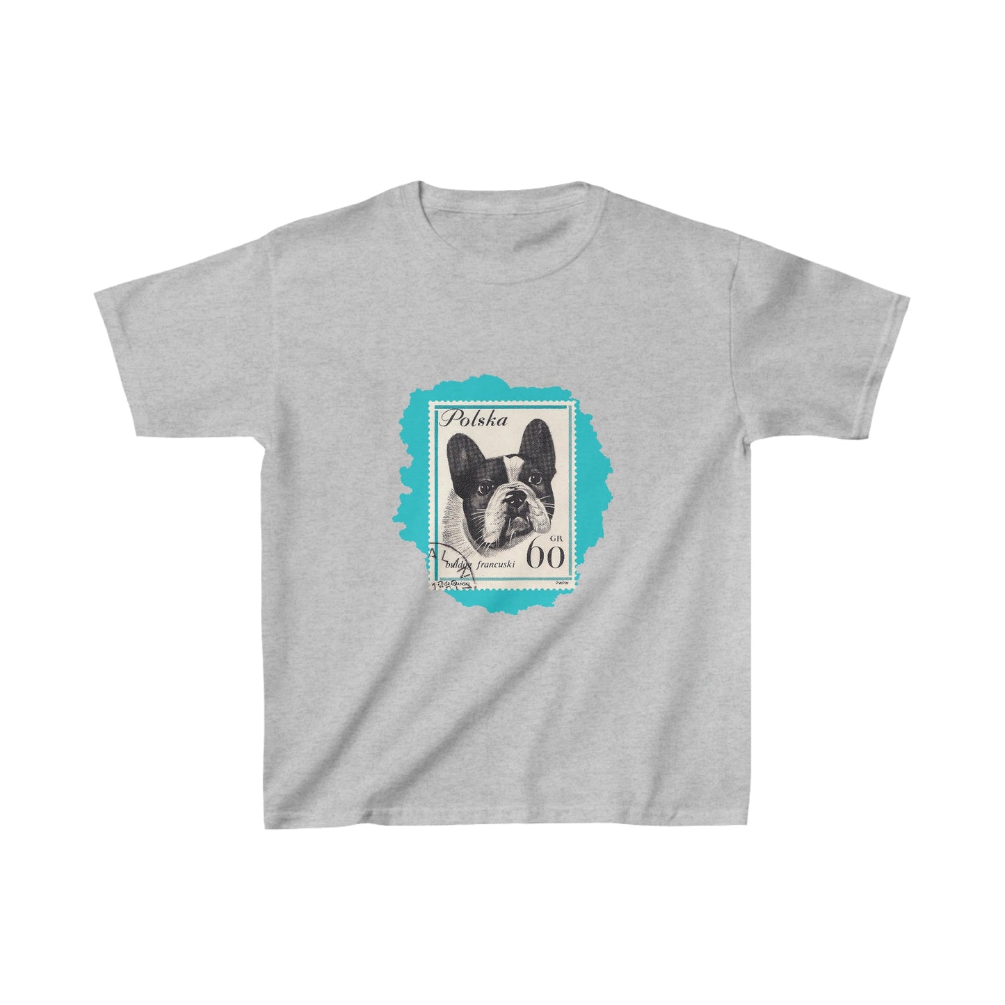 French Bulldog Kids Tee Xs / Sport Grey Clothes