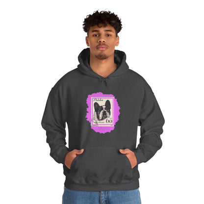 Bulldog Hoodie Pink StampArt Sweatshirt