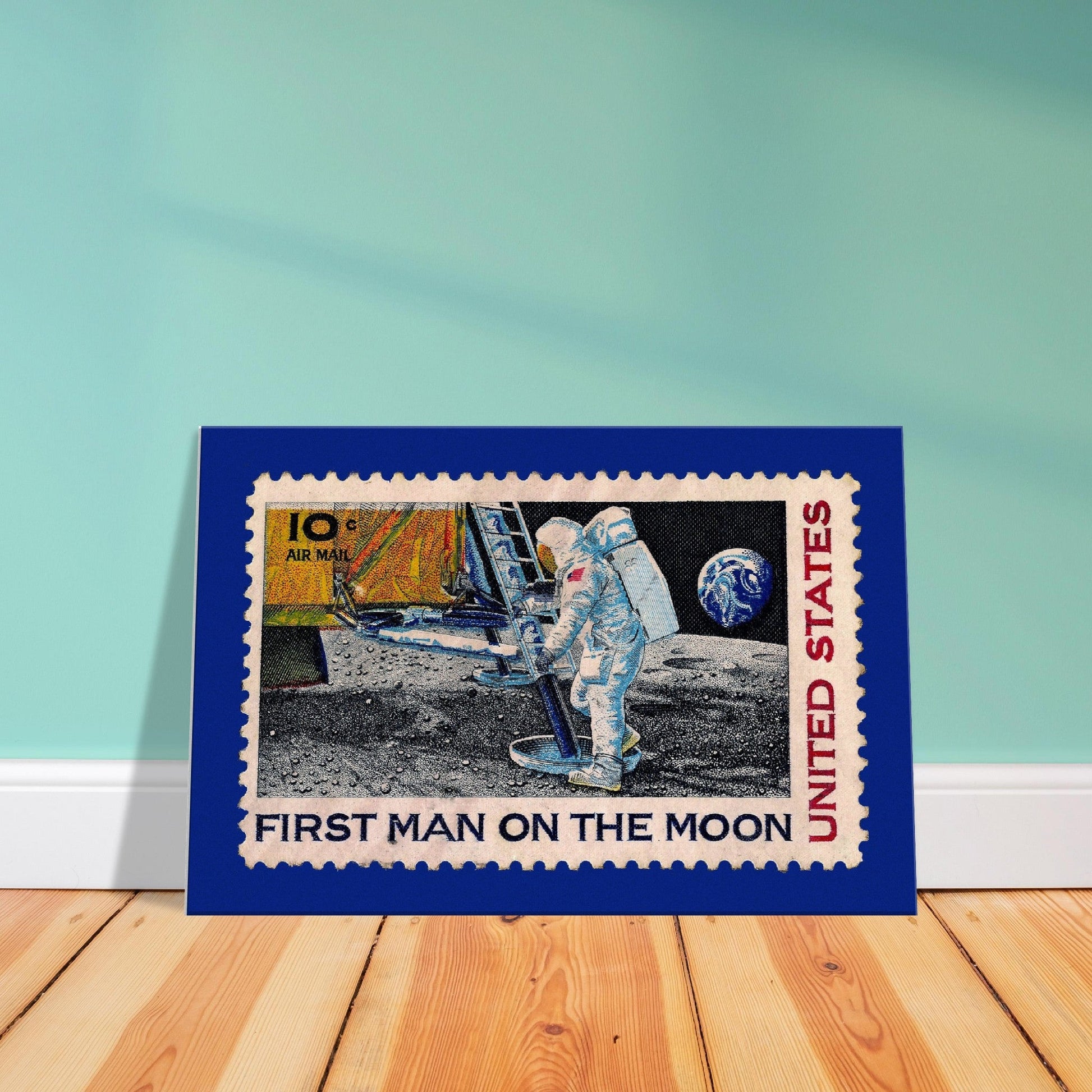 First Man On The Moon 1969 Canvas Print Material