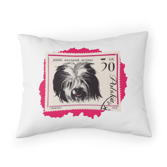 Sheepdog Stampart White Pillow Case 26 X 20 Home Decor