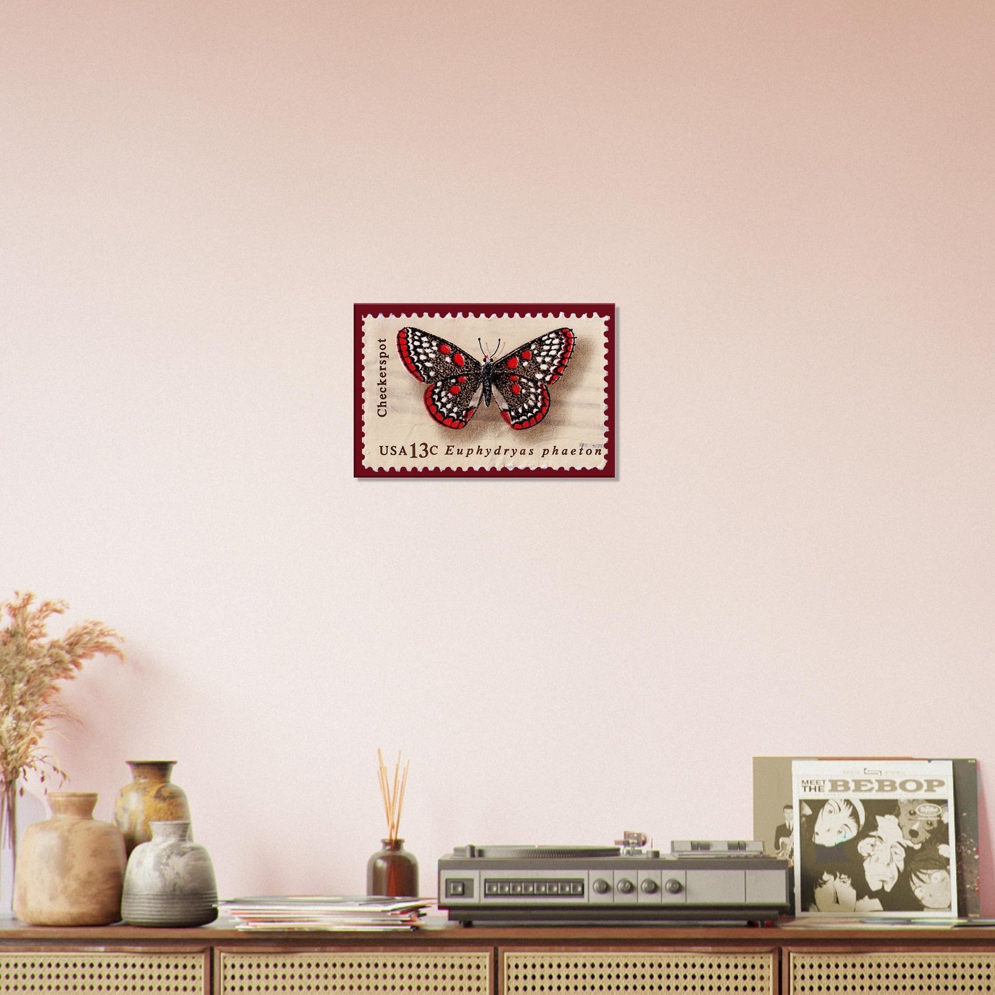 Checkerspot Butterfly 1977 Canvas Print Material