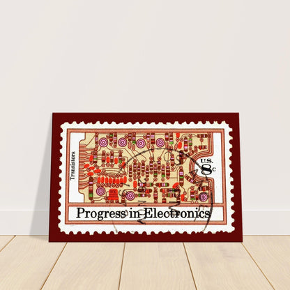 Progress In Electronics Transistors 1973 Dard Red Canvas Print Material