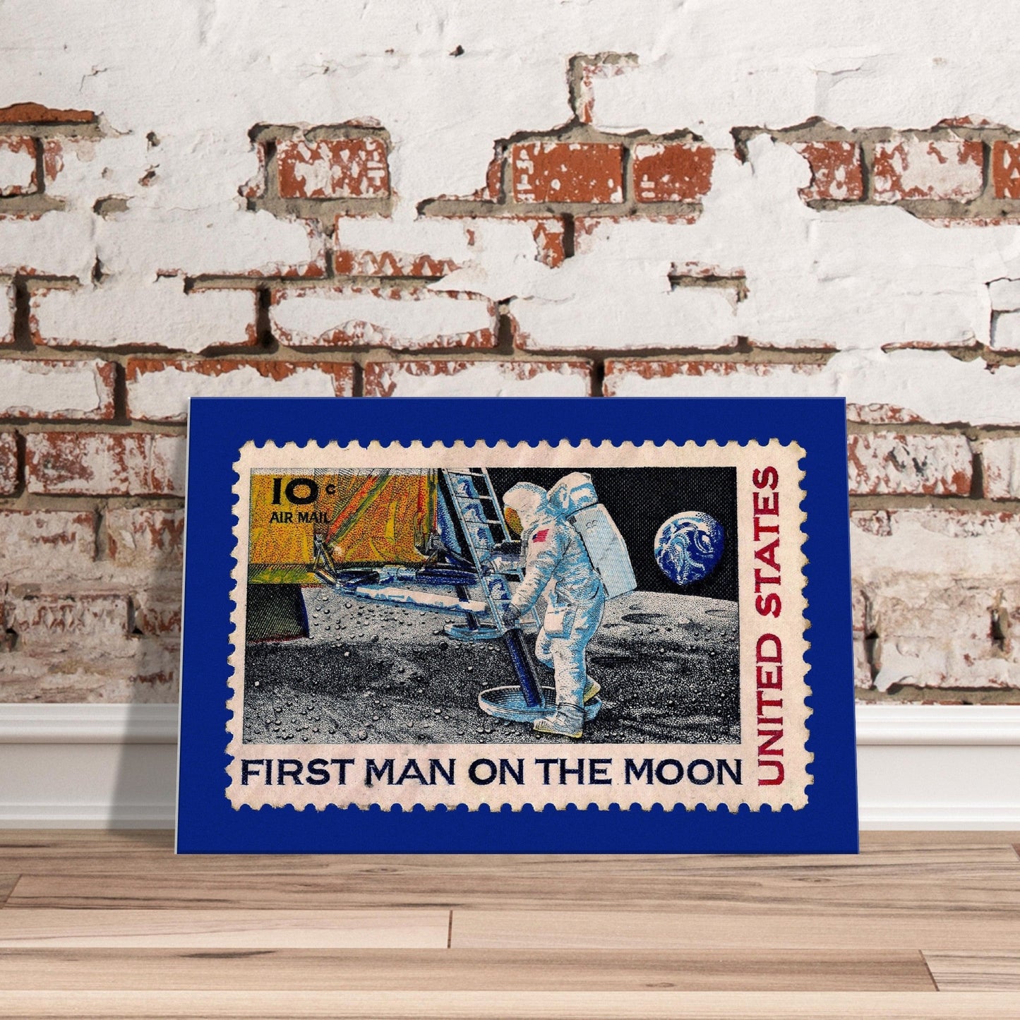 First Man On The Moon 1969 Canvas Print Material