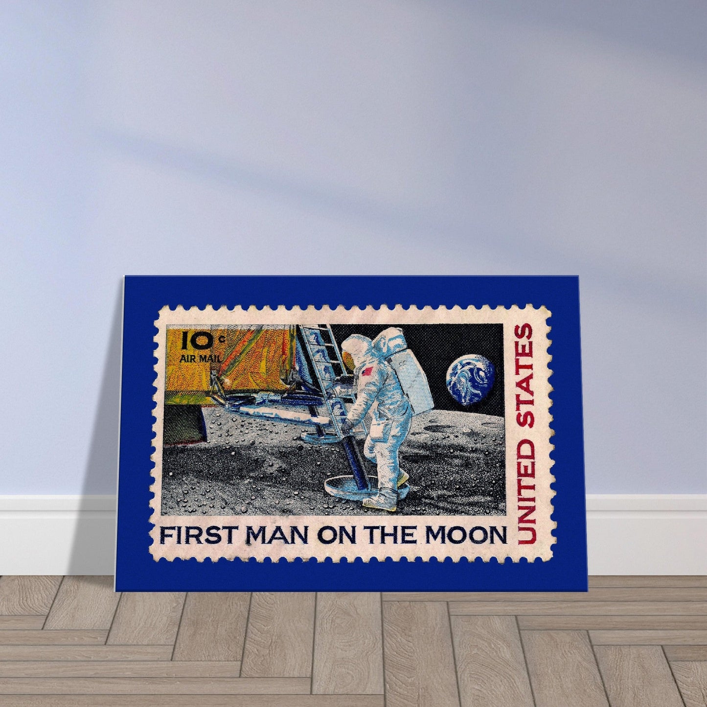 First Man On The Moon 1969 Canvas Print Material