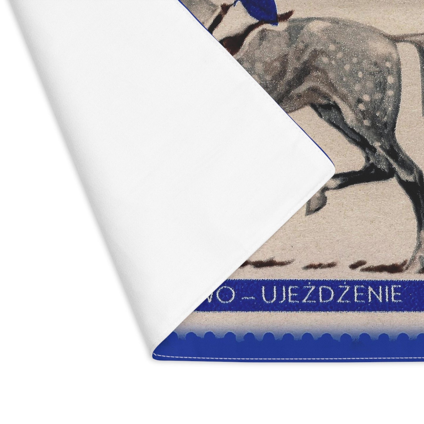 Horse Riding Poland 1967 Blue Placemat Home Decor